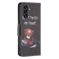 For Samsung Galaxy A35 Colored Drawing Pattern Leather Phone Case(Bear)