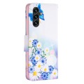 For Samsung Galaxy A55 Colored Drawing Pattern Leather Phone Case(Butterfly Love)