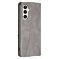 For Samsung Galaxy S23 FE 5G Rhombus Texture Magnetic Leather Phone Case(Grey)