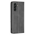 For Samsung Galaxy A35 Rhombus Texture Magnetic Leather Phone Case(Black)