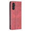 For Samsung Galaxy A55 Rhombus Texture Magnetic Leather Phone Case(Red)