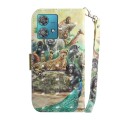 For Motorola Edge 40 Neo 3D Colored Horizontal Flip Leather Phone Case(Zoo)