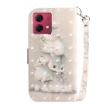 For Motorola Moto G84 3D Colored Horizontal Flip Leather Phone Case(Squirrels)