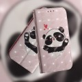 For Realme 12 Pro+ Global 3D Colored Horizontal Flip Leather Phone Case(Heart Panda)