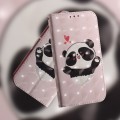 For Realme C67 4G Global 3D Colored Horizontal Flip Leather Phone Case(Heart Panda)