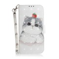 For Realme 12+ 3D Colored Horizontal Flip Leather Phone Case(Cute Cat)