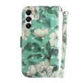 For Samsung Galaxy A05s 3D Colored Horizontal Flip Leather Phone Case(Watercolor Flower)