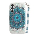 For Samsung Galaxy A05s 3D Colored Horizontal Flip Leather Phone Case(Peacock Wreath)