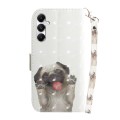 For Samsung Galaxy A05s 3D Colored Horizontal Flip Leather Phone Case(Pug)