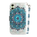 For Samsung Galaxy A05 3D Colored Horizontal Flip Leather Phone Case(Peacock Wreath)