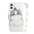 For Samsung Galaxy A05 3D Colored Horizontal Flip Leather Phone Case(Cute Cat)
