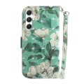 For Samsung Galaxy S24 5G 3D Colored Horizontal Flip Leather Phone Case(Watercolor Flower)