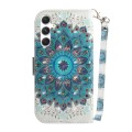 For Samsung Galaxy S24 5G 3D Colored Horizontal Flip Leather Phone Case(Peacock Wreath)