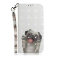 For Samsung Galaxy S24 5G 3D Colored Horizontal Flip Leather Phone Case(Pug)