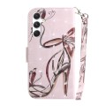 For Samsung Galaxy S24+ 5G 3D Colored Horizontal Flip Leather Phone Case(Butterfly High-heeled)