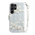 For Samsung Galaxy S24 Ultra 5G 3D Colored Horizontal Flip Leather Phone Case(Magnolia)
