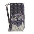 For Samsung Galaxy S24 Ultra 5G 3D Colored Horizontal Flip Leather Phone Case(Hug Cat)