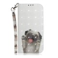 For OPPO A59 5G / A2M 3D Colored Horizontal Flip Leather Phone Case(Pug)