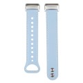 For Fitbit Charge 5 PU Leather Replacement Watch Band(Blue)