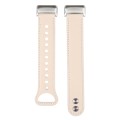 For Fitbit Charge 5 PU Leather Replacement Watch Band(Creamy White)