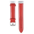 For Fitbit Charge 5 18mm Bamboo Joint Texture Genuine Leather Watch Band(Red)