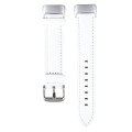 For Fitbit Charge 5 18mm Bamboo Joint Texture Genuine Leather Watch Band(White)