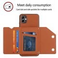 For Samsung Galaxy A04e Skin Feel PU + TPU + PC Card Slots Phone Case(Brown)