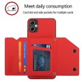 For Samsung Galaxy A05 Skin Feel PU + TPU + PC Card Slots Phone Case(Red)