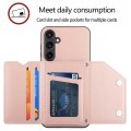 For Samsung Galaxy S23 FE 5G Skin Feel PU + TPU + PC Card Slots Phone Case(Rose Gold)