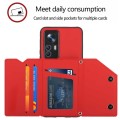 For Xiaomi Redmi K50 Ultra/12T/12T Pro Skin Feel PU + TPU + PC Card Slots Phone Case(Red)