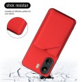 For Xiaomi Redmi 13C 4G / Poco C65 Skin Feel PU + TPU + PC Card Slots Phone Case(Red)