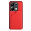 For Xiaomi Redmi Note 13 Pro 4G Global Skin Feel PU + TPU + PC Card Slots Phone Case(Red)