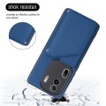 For OPPO Reno11 Pro Global Skin Feel PU + TPU + PC Card Slots Phone Case(Royal Blue)