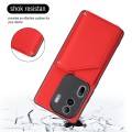 For OPPO Reno11 Pro Global Skin Feel PU + TPU + PC Card Slots Phone Case(Red)