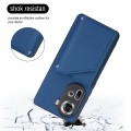 For OPPO Reno11 Global Skin Feel PU + TPU + PC Card Slots Phone Case(Royal Blue)