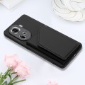 For OPPO Reno11 Global Skin Feel PU + TPU + PC Card Slots Phone Case(Black)