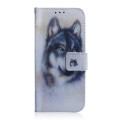 For Xiaomi Redmi Note 13 5G Coloured Drawing Flip Leather Phone Case(White Wolf)