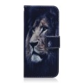 For Xiaomi Redmi Note 13 5G Coloured Drawing Flip Leather Phone Case(Lion)