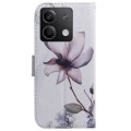 For Xiaomi Redmi Note 13 5G Coloured Drawing Flip Leather Phone Case(Magnolia)