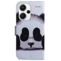 For Xiaomi Redmi Note 13 Pro+ 5G Coloured Drawing Flip Leather Phone Case(Panda)