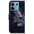 For Xiaomi Redmi Note 13 Pro 5G Coloured Drawing Flip Leather Phone Case(Lion)