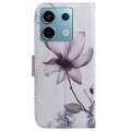 For Xiaomi Redmi Note 13 Pro 5G Coloured Drawing Flip Leather Phone Case(Magnolia)