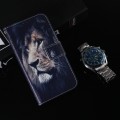 For Xiaomi Redmi Note 13 Pro 4G Coloured Drawing Flip Leather Phone Case(Lion)