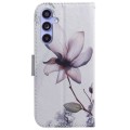 For Samsung Galaxy S23 FE 5G Coloured Drawing Flip Leather Phone Case(Magnolia)