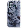 For Samsung Galaxy A15 Coloured Drawing Flip Leather Phone Case(Tiger)