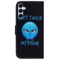 For Samsung Galaxy A15 Coloured Drawing Flip Leather Phone Case(Anger)