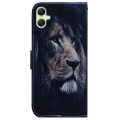For Samsung Galaxy A05 Coloured Drawing Flip Leather Phone Case(Lion)