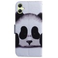For Samsung Galaxy A05 Coloured Drawing Flip Leather Phone Case(Panda)