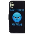 For Samsung Galaxy A05 Coloured Drawing Flip Leather Phone Case(Anger)