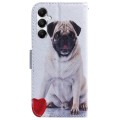For Samsung Galaxy A05s Coloured Drawing Flip Leather Phone Case(Pug)
